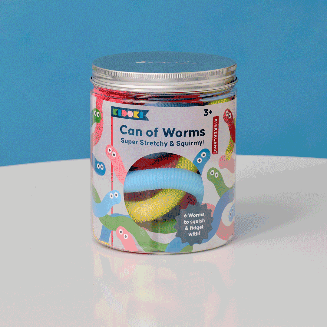 Kidoki Can of Worms - Fun and Educational Kids Toy for Outdoor Play, Birthday Gifts, and Garden Exploration Activities