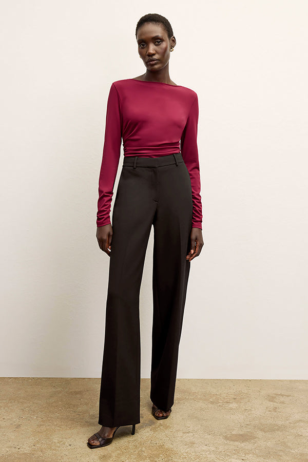 Tinsley Wide Leg Pants for Women - Stretchy Comfort Suit Pants in Black | Perfect for Office, Business Casual & Formal Wear