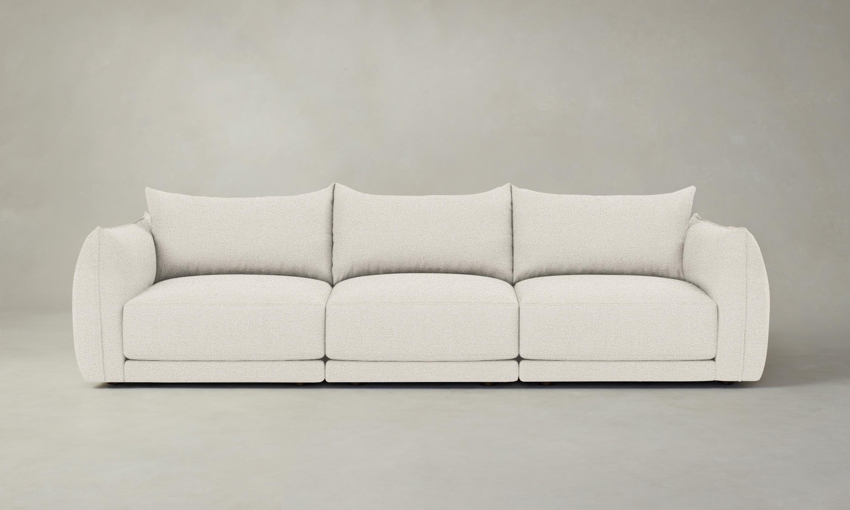 The Jones Modular Sofa - Performance Bouclé Polar Fabric - Modern Sectional Couch for Living Room, Lounge & Home Theater