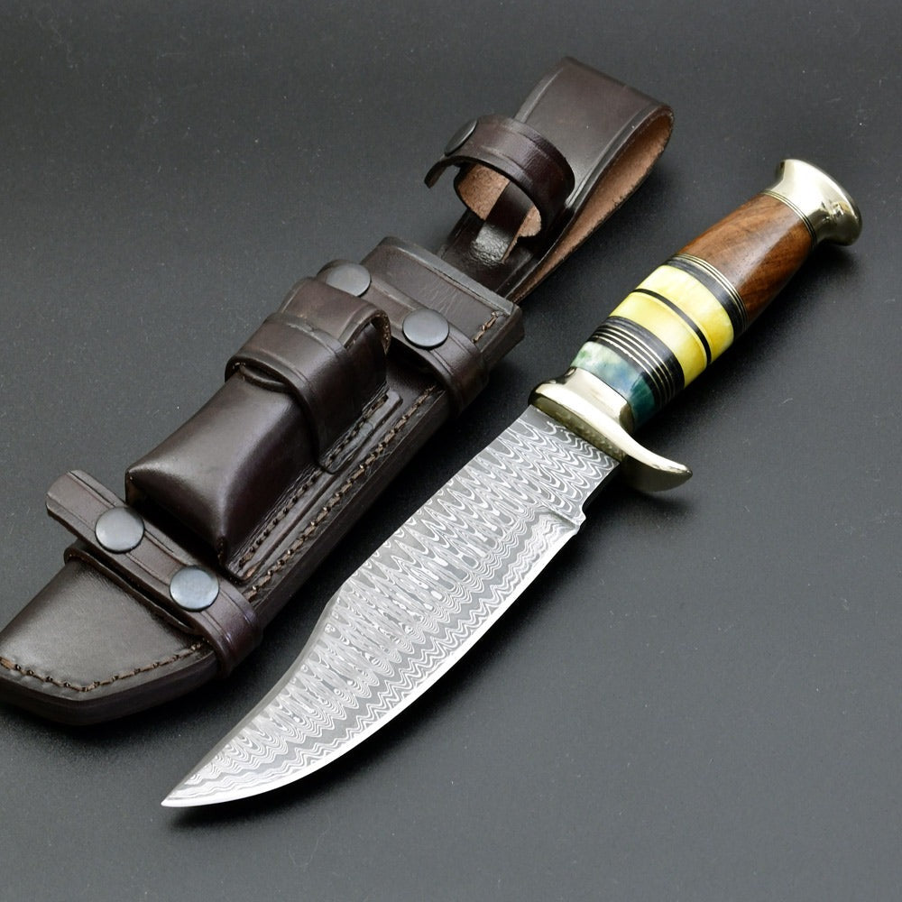 Premium Skywalker Bowie Knife - High Carbon Steel Blade with Durable Bone & Wood Composite Handle - Perfect for Hunting, Camping, and Outdoor Survival