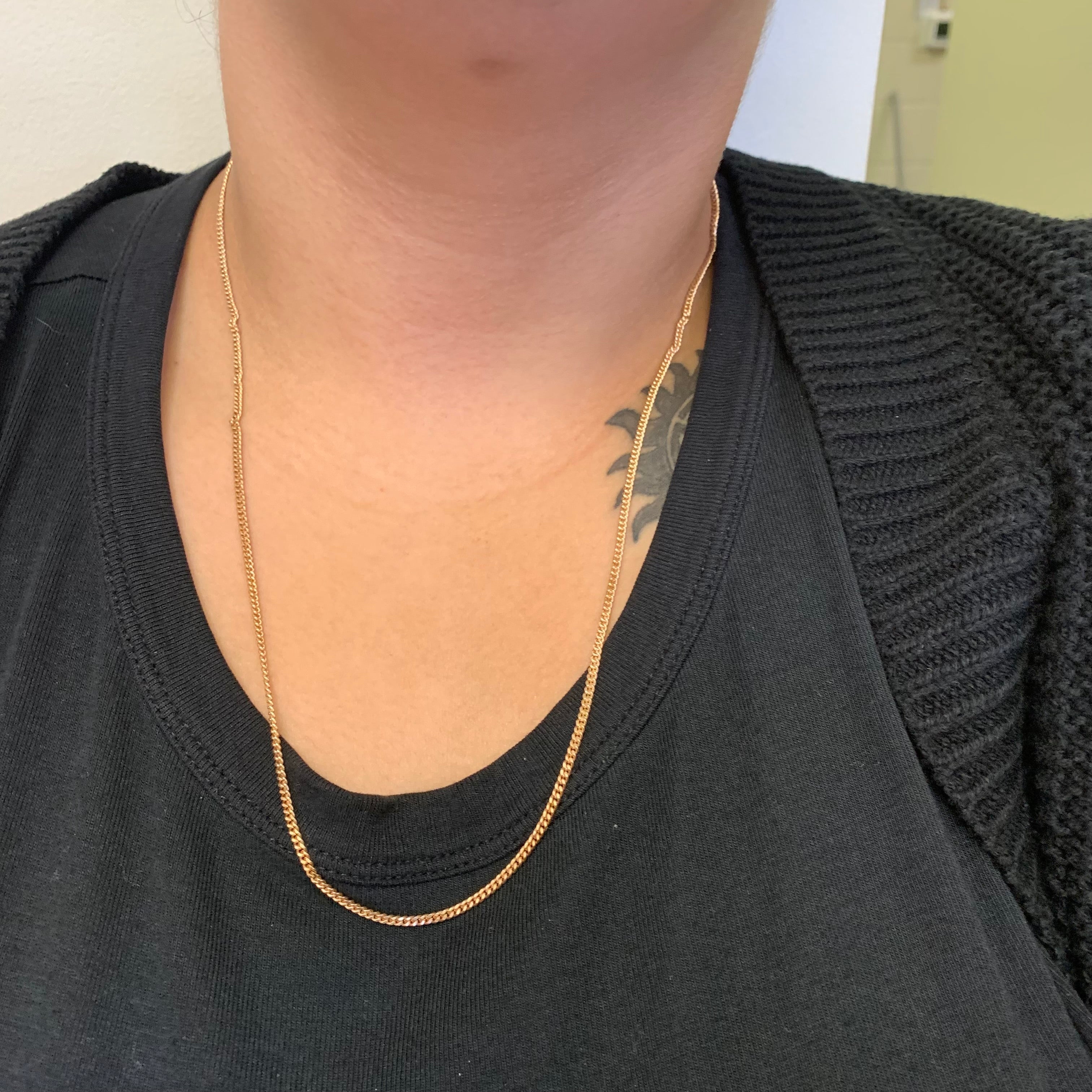 10K Yellow Gold Curb Chain Necklace 24 Inch - Classic Cuban Link Jewelry for Men & Women | Perfect for Layering, Gifts & Everyday Wear