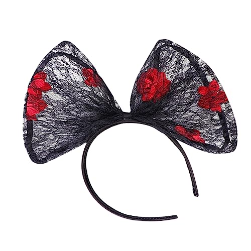 FRCOLOR 1pc Cute Festive Headband - Fashionable Dot Pattern Hair Accessories for Women, Halloween Costume, Lolita Style, Party Hair Bows (Perfect for Cosplay, Birthday Parties, Christmas Celebrations and Daily Wear)