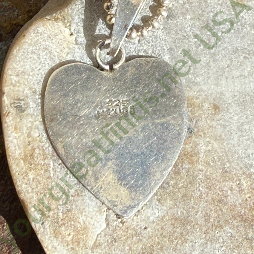 Sterling Silver Channel Inlay Malachite Heart Pendant Necklace - Elegant Jewelry Gift for Women, Perfect for Valentine's Day, Anniversary & Special Occasions