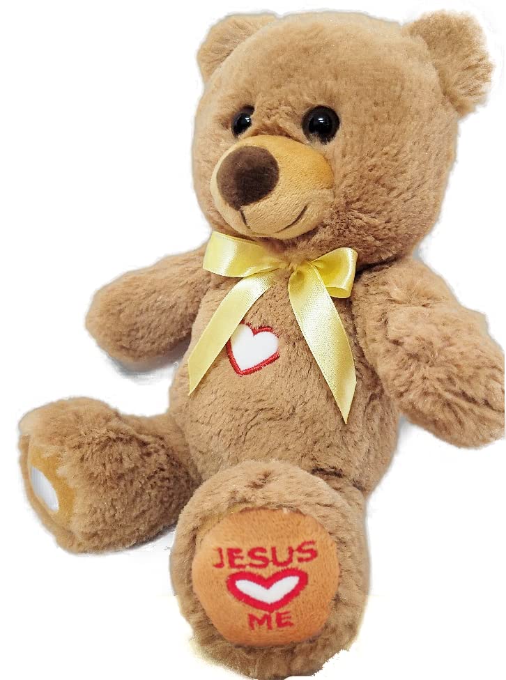 Christian Singing Teddy Bear - Plush Musical Bible Toy for Kids & Toddlers | Religious Gift for Baptism, Easter & Christmas | Dementia Comfort Toy for Seniors