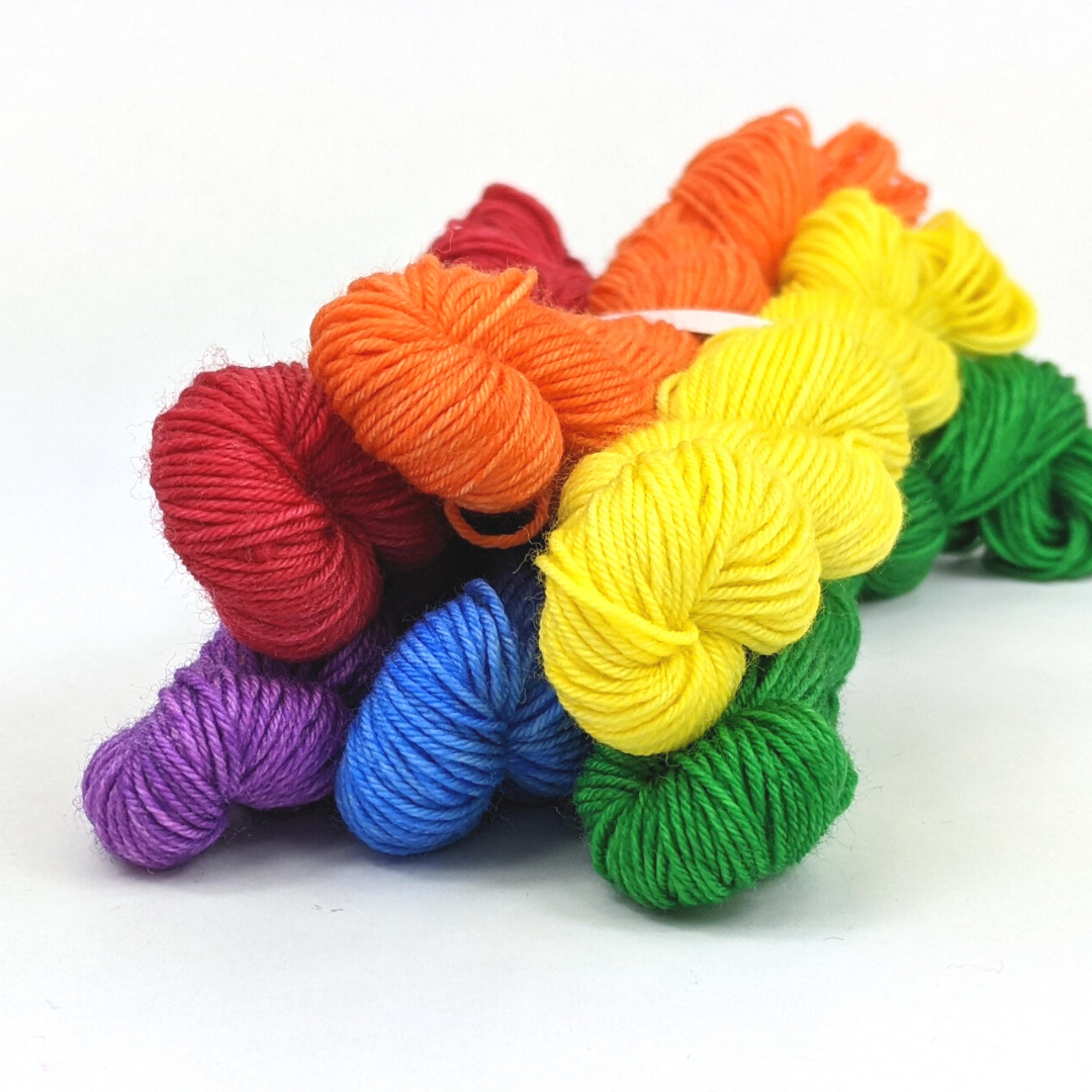 Knitcircus Yarns Pride Flags Bundle - LGBTQ+ Pride Pack Skein Set with Various Flags, Bases & Sizes | Fast Shipping | Perfect for Knitting, Crochet & DIY Pride Crafts