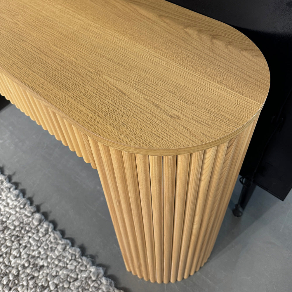 KELYN 140cm Natural Wood Console Table - Entryway Sofa Table, Hallway Accent Table for Home Decor