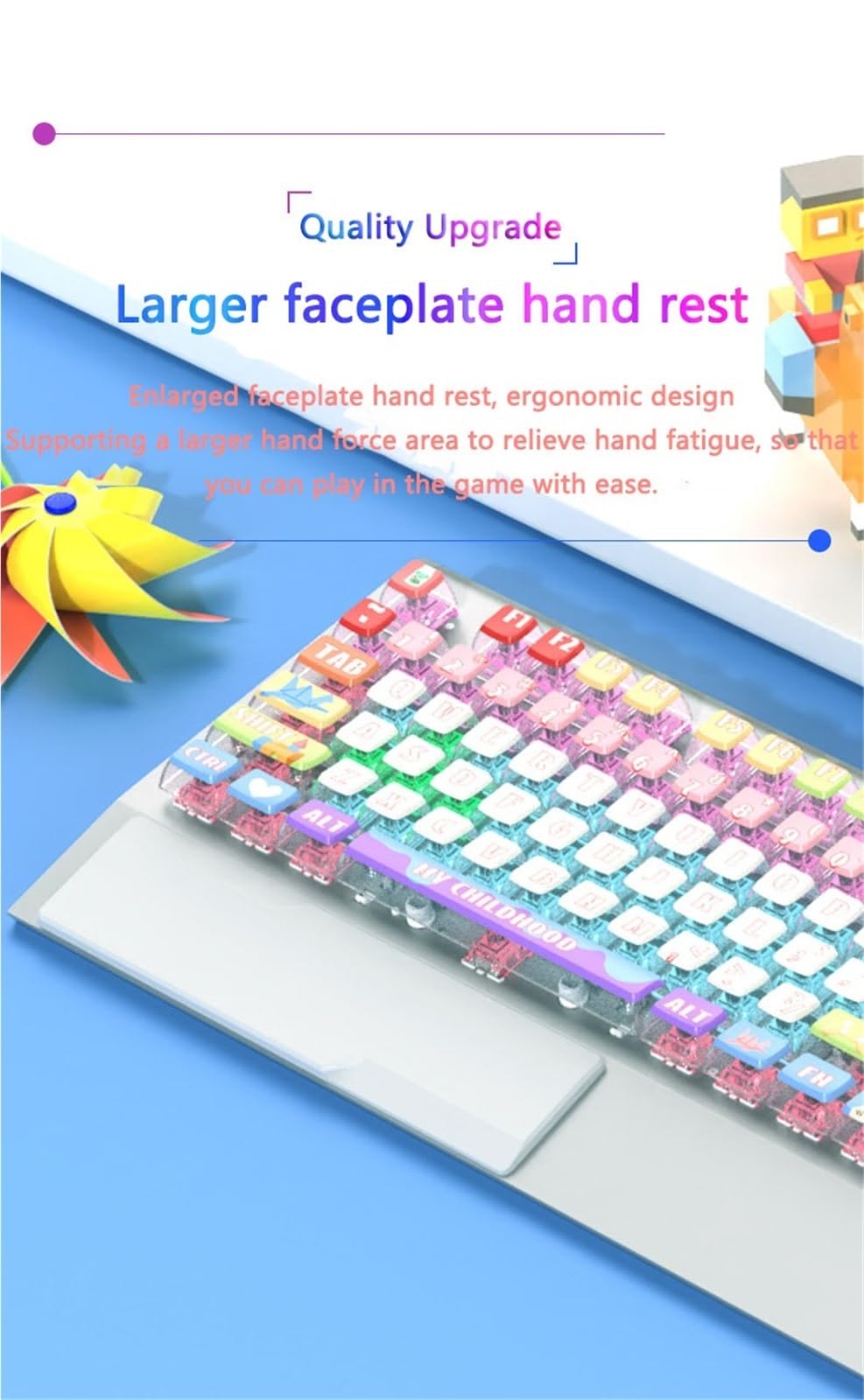 K1000 RGB Mechanical Gaming Keyboard - Wired USB Rainbow Backlit Keyboard with Quad Thermal Tech for PC Gamers & Office Work | Perfect for Gaming, Typing, and Professional Use