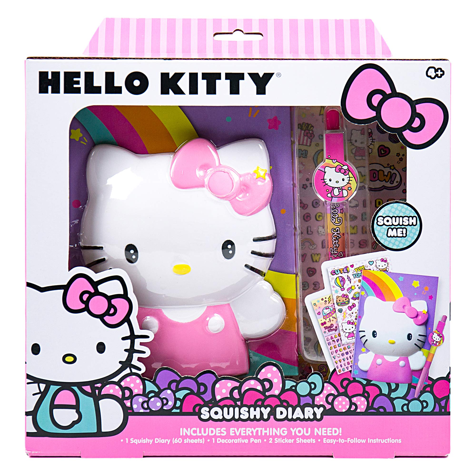 Hello Kitty DIY Squishy Diary Kit - Fun & Creative Journal Making Set for Kids & Teens - Perfect for School, Gifts & Stress Relief