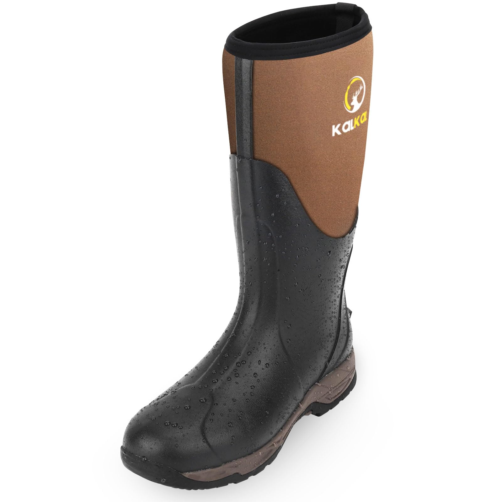 **Men's Waterproof Rain Boots - Durable Neoprene Rubber Work Boots for Gardening, Hunting & Fishing - Ideal for Outdoor Activities & Wet Conditions**
