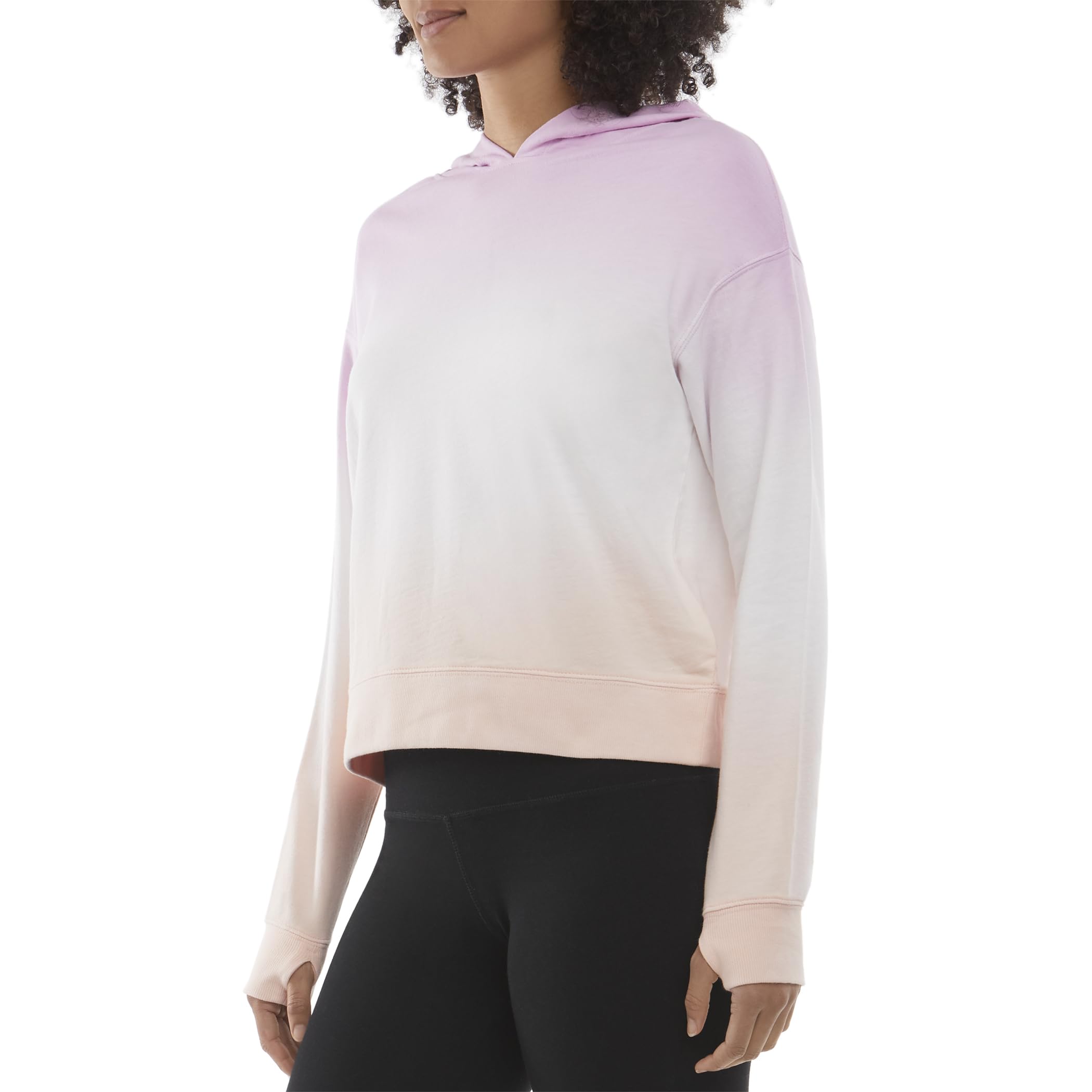 Danskin Women's Ombre Pullover Sweatshirt Hoodie - Soft Fleece Lounge Hoodie for Yoga, Running & Casual Wear
