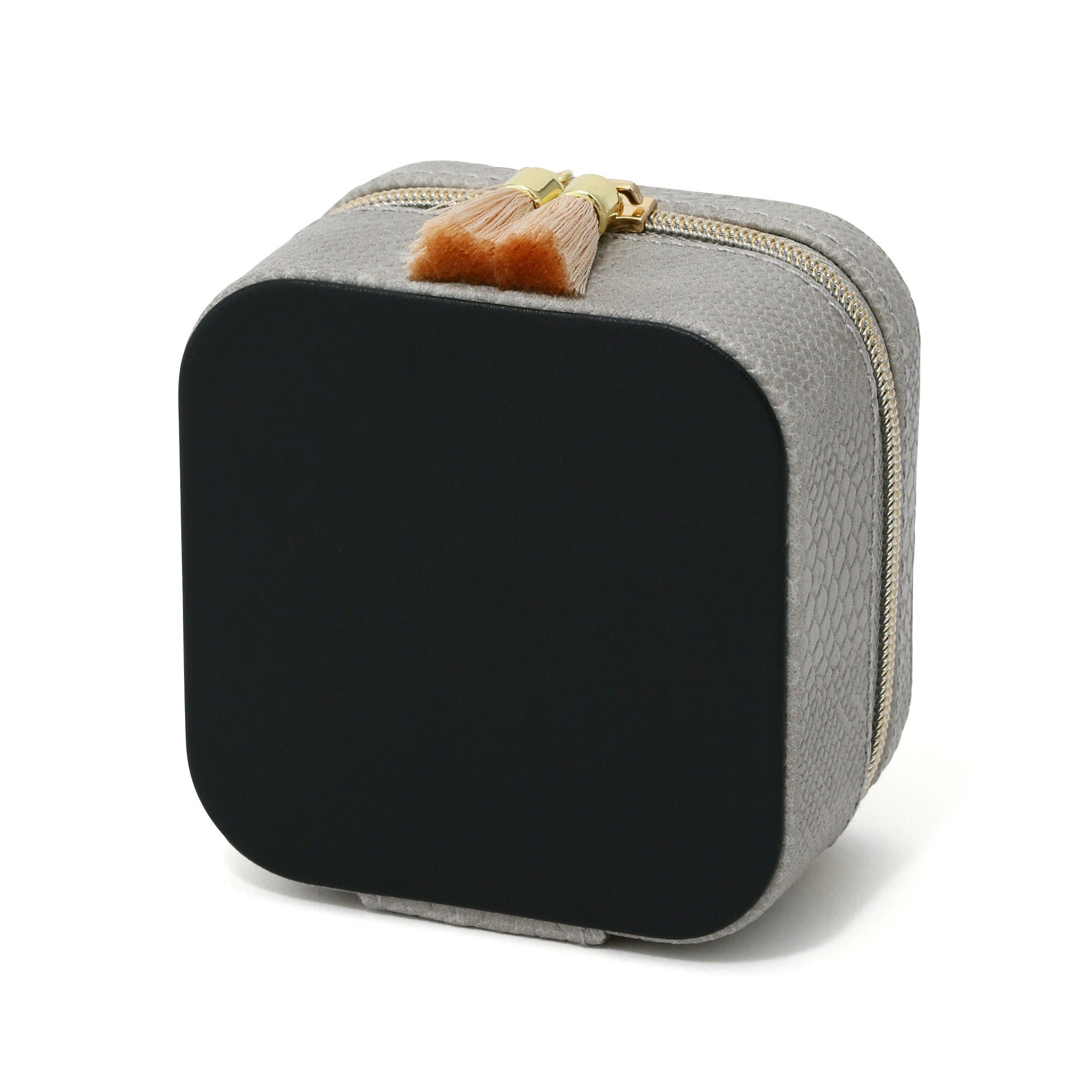 Flavia Travel Jewelry Box Gray - Portable Jewelry Organizer for Necklaces, Rings & Earrings - Perfect for Vacation, Business Trips & Gifts