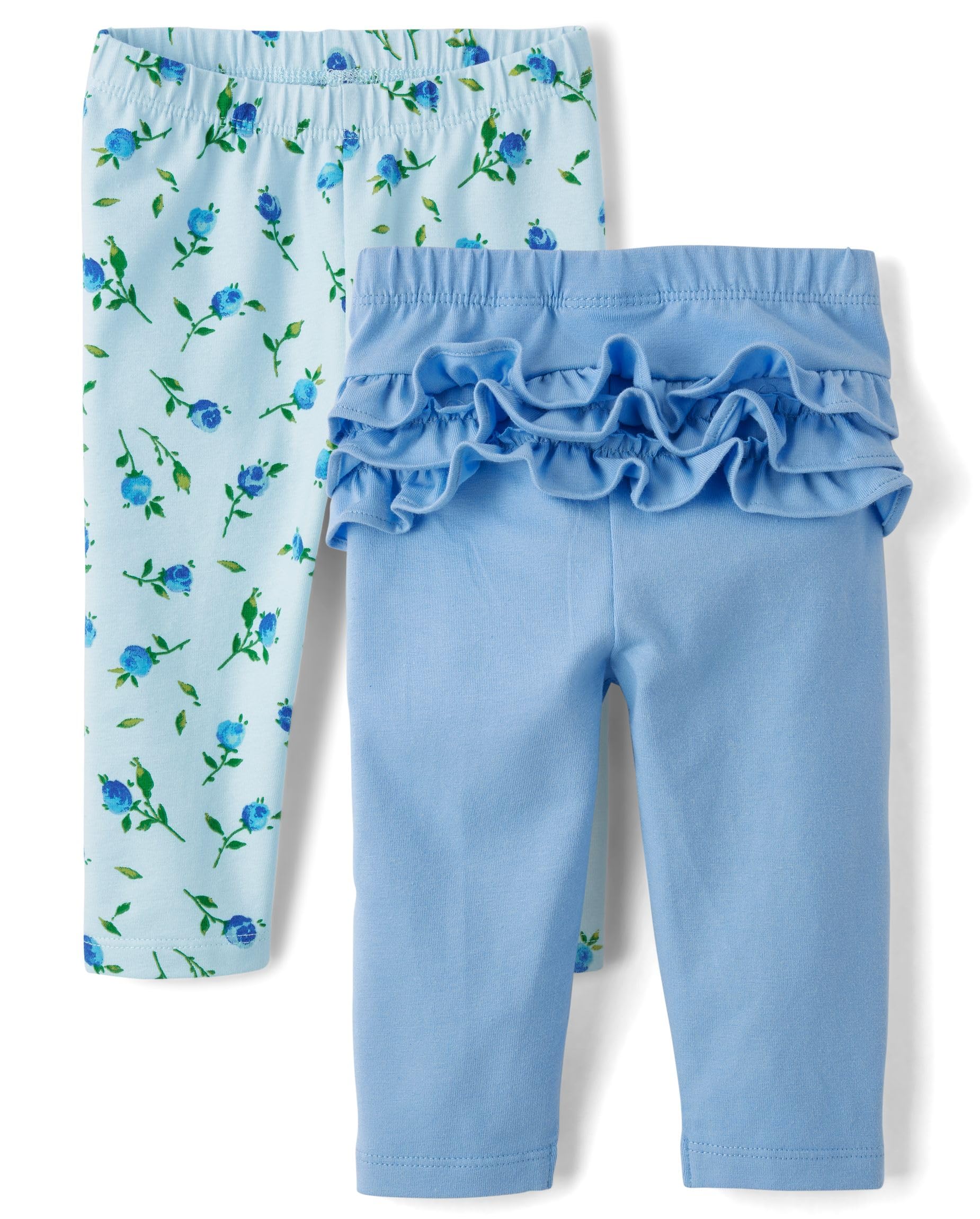 The Children's Place Baby Girls' & Newborn Soft Cotton Pull-On Pants - Comfy Stretchy Elastic Waist Pants for Playtime, Daycare & Everyday Wear