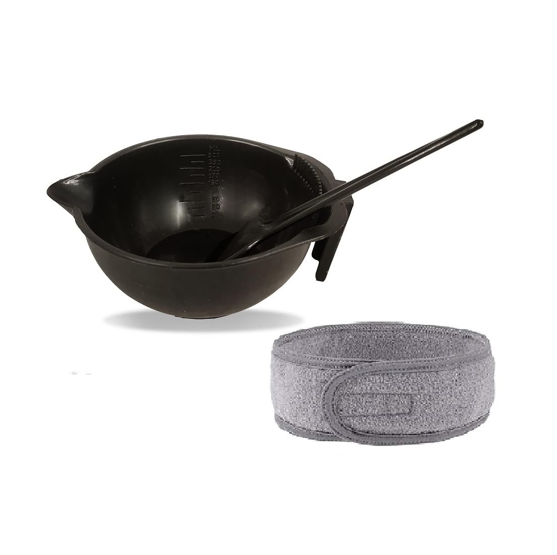 Uniqon RCUH0001-011 Adjustable Hair Dyeing Headband with Bowl & Brush Set for Men & Women - Perfect for At-Home Hair Coloring & Salon Styling