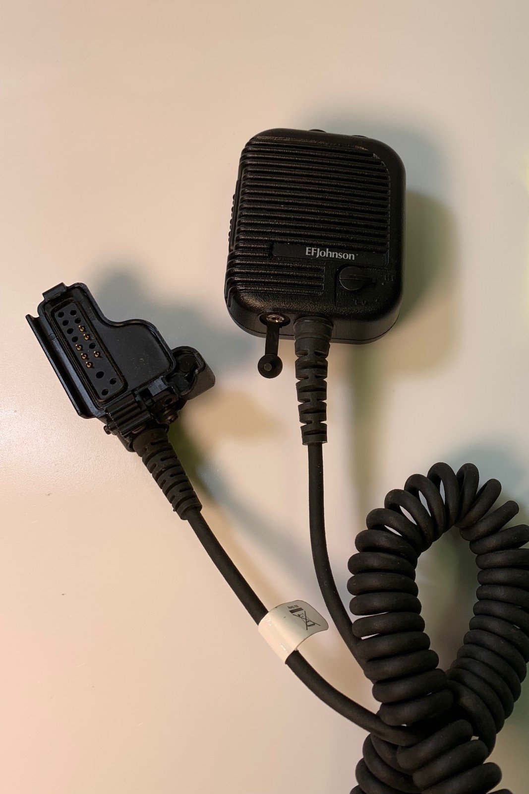 EF Johnson 589 0015 057 Intrinsically Safe Speaker Microphone for 5100 Series Two-Way Radios - Durable Communication Accessory for Hazardous Work Environments