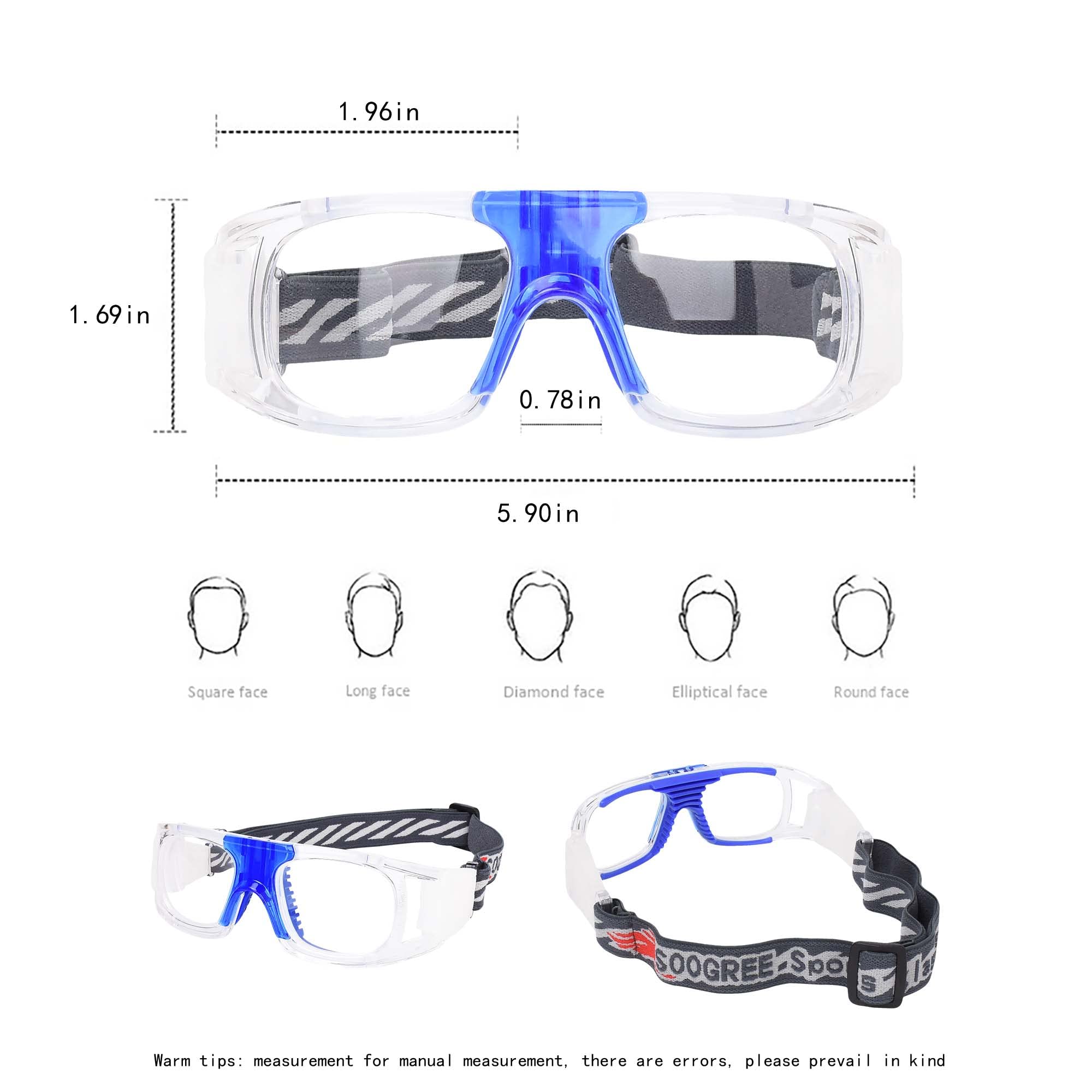 Anti-Fog Sports Goggles for Men - Protective Basketball Eyewear with Clear Vision - Perfect for Basketball, Cycling, Running & Outdoor Activities