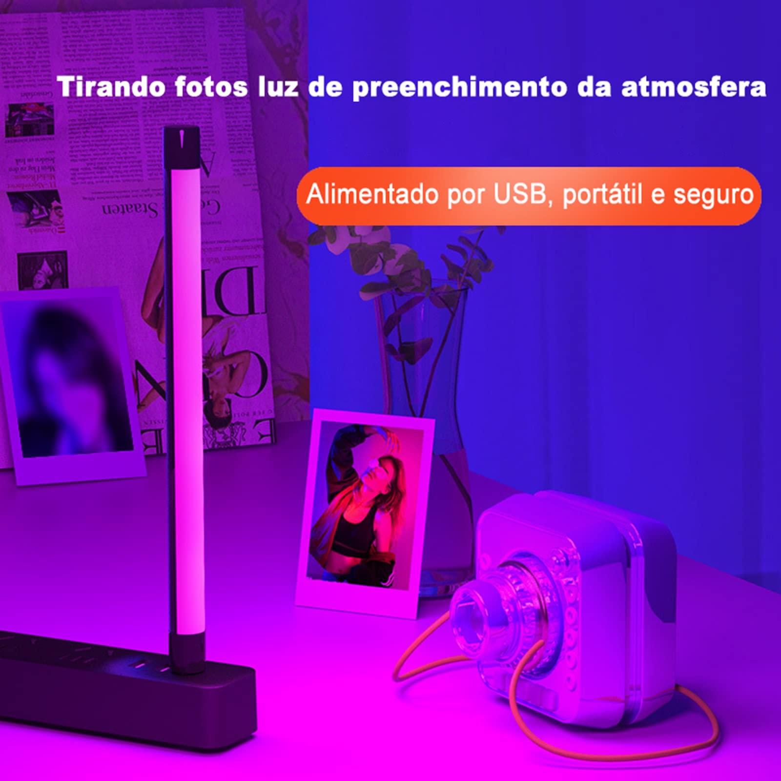 Portable RGB LED Fill Light - 40CM Selfie Ring Light with Adjustable Brightness & Color for Photography, Streaming, Video Shooting - Perfect for YouTube, TikTok, Live Broadcasts & Home Studio Lighting