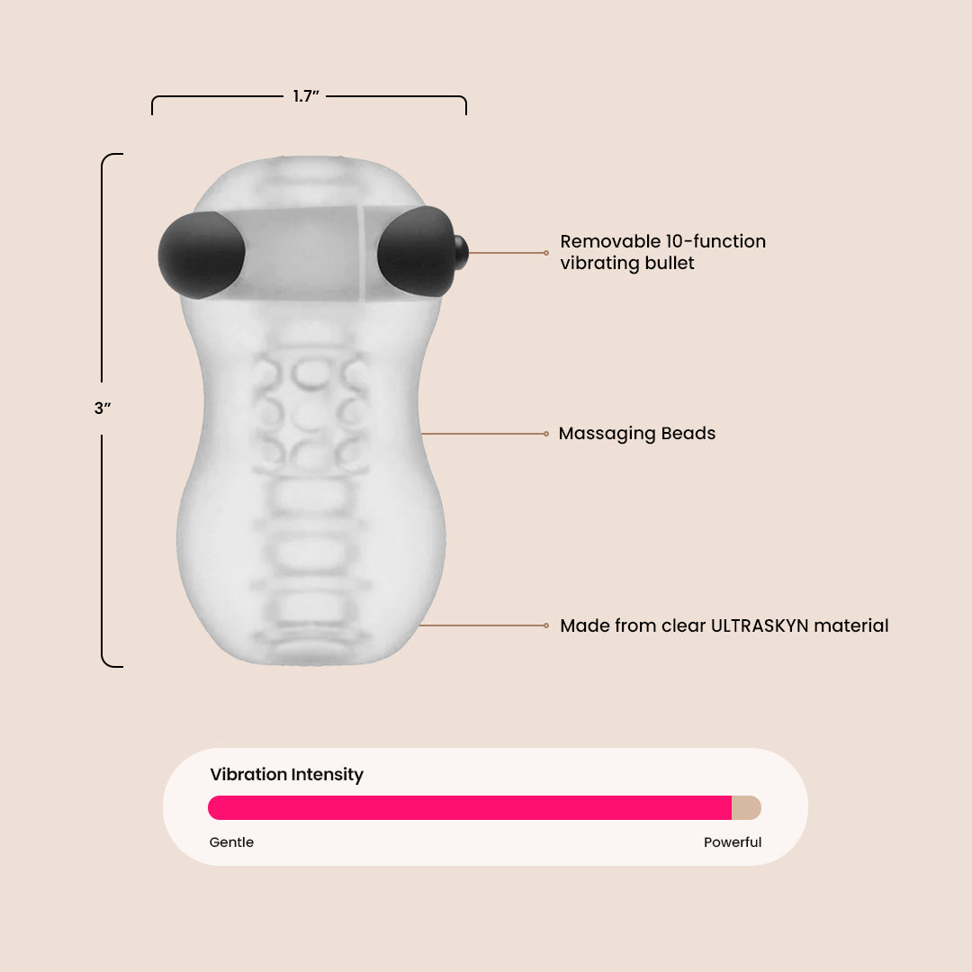 GoodHead Vibrating Helping Head Pro - Electric Male Masturbator & Oral Stimulator for Enhanced Pleasure | Perfect for Solo Play, Couples Fun & Discreet Use at Home
