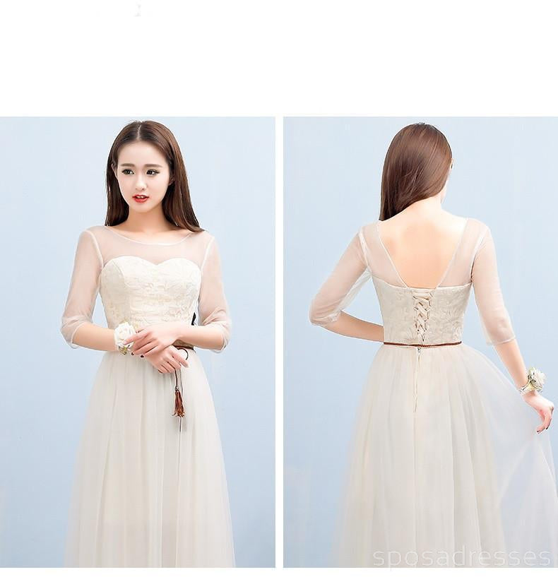 Elegant Mismatched Lace Tulle Long Bridesmaid Dresses - BD009 | Perfect for Wedding Parties, Formal Events & Special Occasions