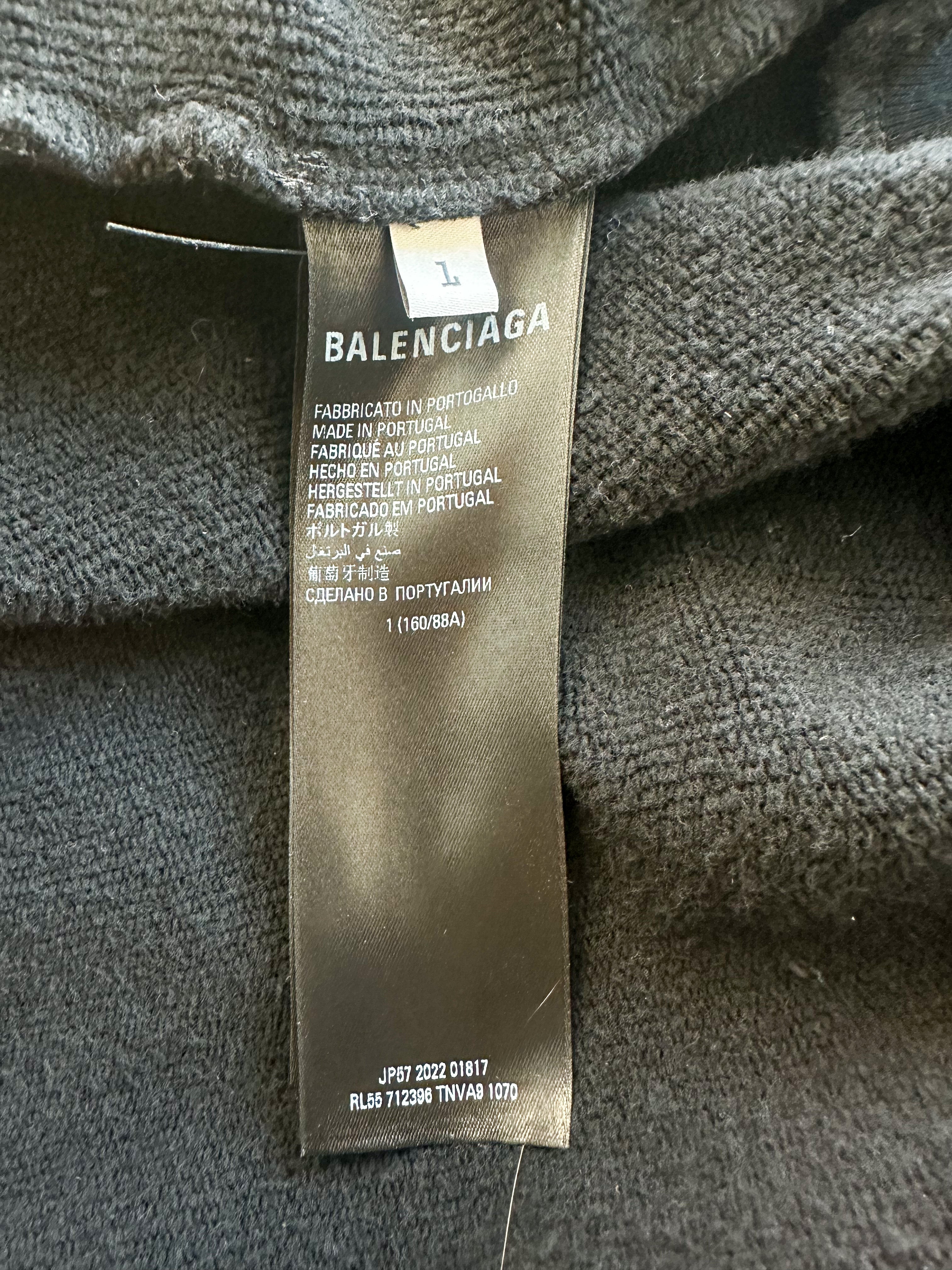 Balenciaga x Adidas Black Oversized Unisex Logo Hoodie Sweatshirt - Streetwear Fashion for Men & Women | Perfect for Casual Wear, Gym, and Urban Outfits