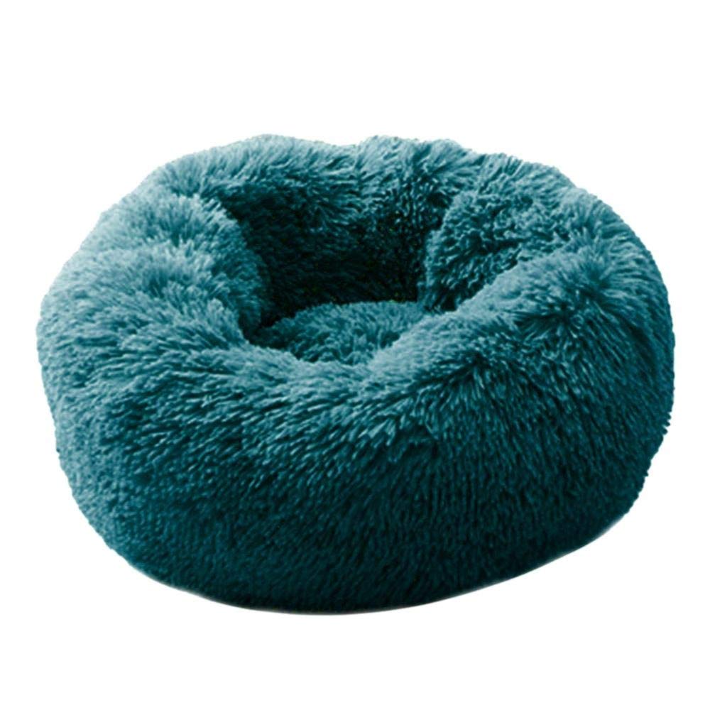 Soft Foldable Round Pet Bed for Dogs & Cats - Warm Cozy Kennel Nest for Sleeping - Portable & Washable - Perfect for Home, Travel & Crate Training