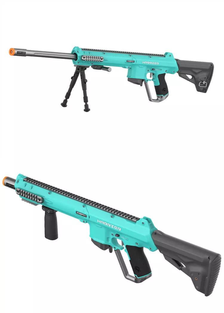 Worker Harrier Foam Dart Blaster Toy Gun - High Performance Foam Dart Blaster for Outdoor Games, Nerf Battles & Backyard Fun (Great for Kids & Adults)