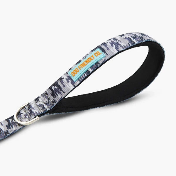 Dog Friendly Co. Classic Dog Leash - Grey Camouflage Design | Durable & Comfortable for Walks, Training & Outdoor Adventures