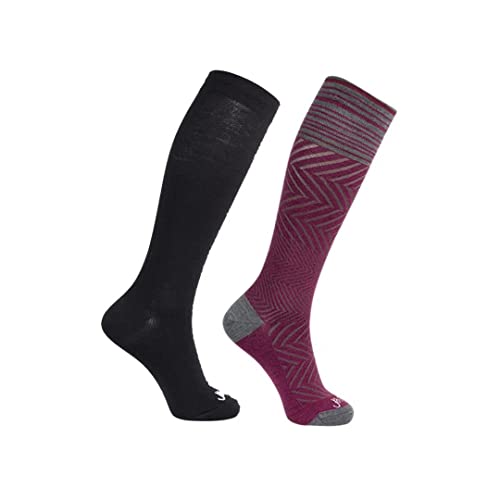 2 Pairs: 1 Pure Black+ 1 Fuchsia