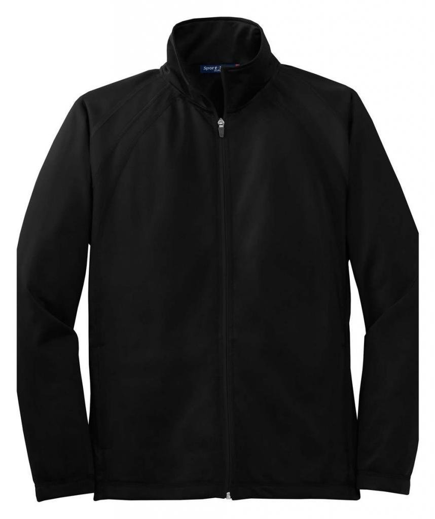 SPORT-TEK Men's Tricot Track Jacket - Lightweight Running Jacket for Men, Breathable Athletic Jacket, Black/Black, Large - Perfect for Jogging, Gym Workouts & Outdoor Sports