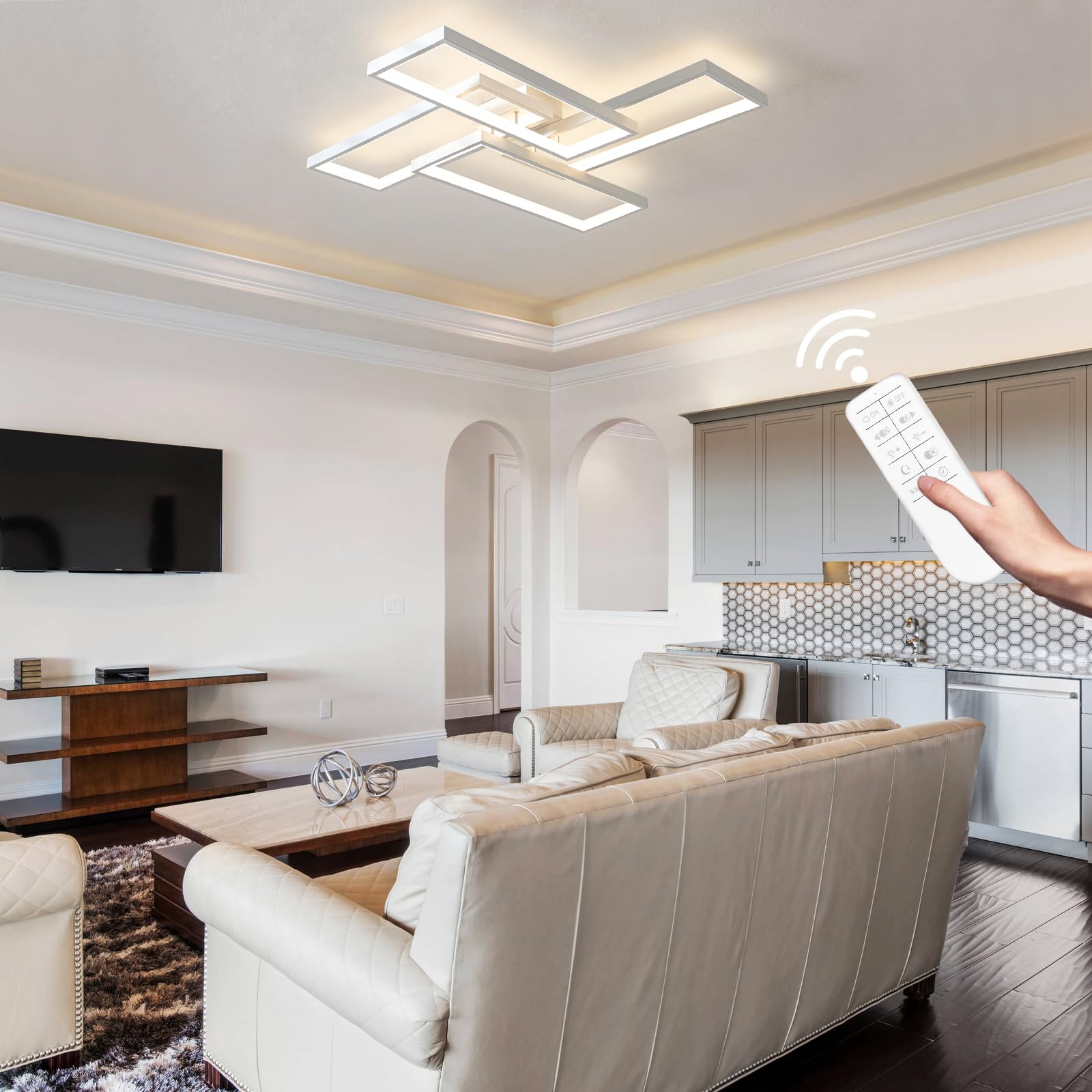 Modern LED Flush Mount Ceiling Light Fixture - 26