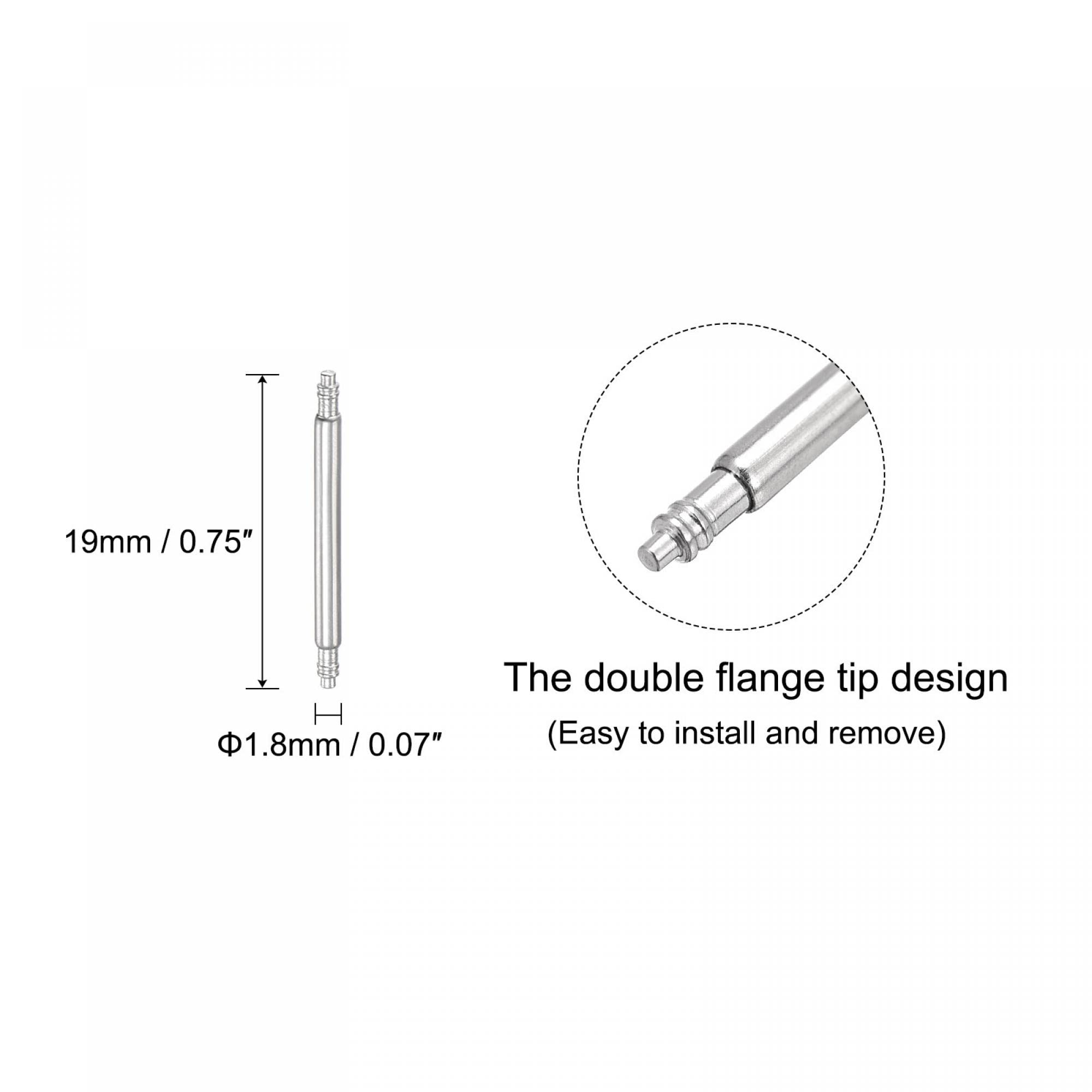 uxcell 19mm Stainless Steel Watch Band Pins Replacement Kit - 4Pcs Spring Bars with 1.8mm Spring Bar Removal Tool | Watch Repair & Maintenance Accessories for Rolex, Seiko, Citizen Watches