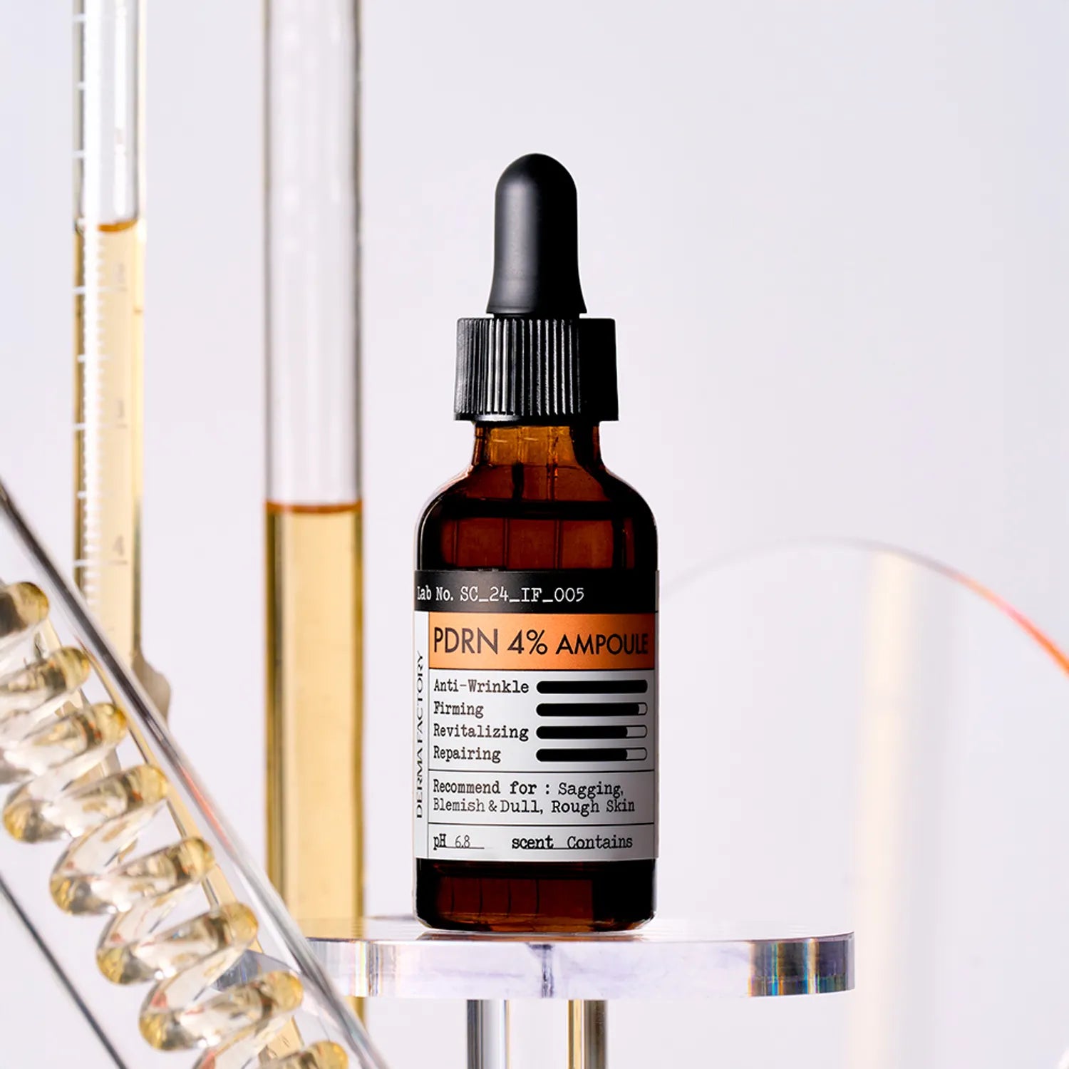 DERMA FACTORY PDRN 4% Ampoule 30ml - Skin Repair Serum for Wrinkles, Hydration & Anti-Aging - Perfect for Night Routine & Post-Procedure Care