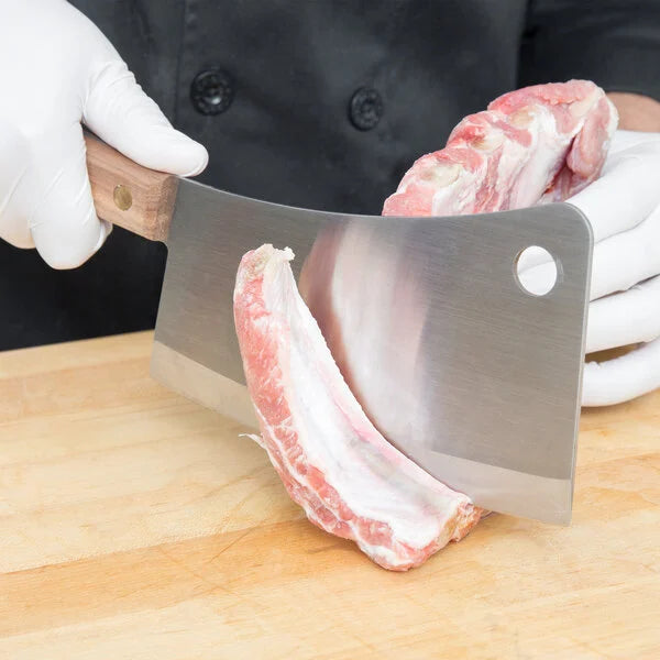 Victorinox Swiss Army Cleaver Knife with Premium Walnut Handle - Heavy Duty Kitchen Knife for Chopping, Slicing & Meat Cutting