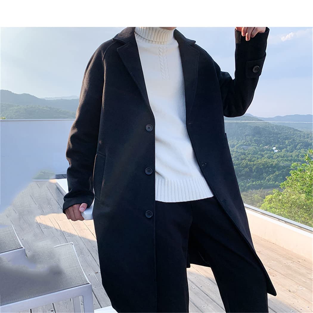 Men's Korean Winter Jacket & Wool Coat - Japanese Streetwear Overcoat for Men | Warm Winter Outerwear for Urban Fashion & Casual Outings