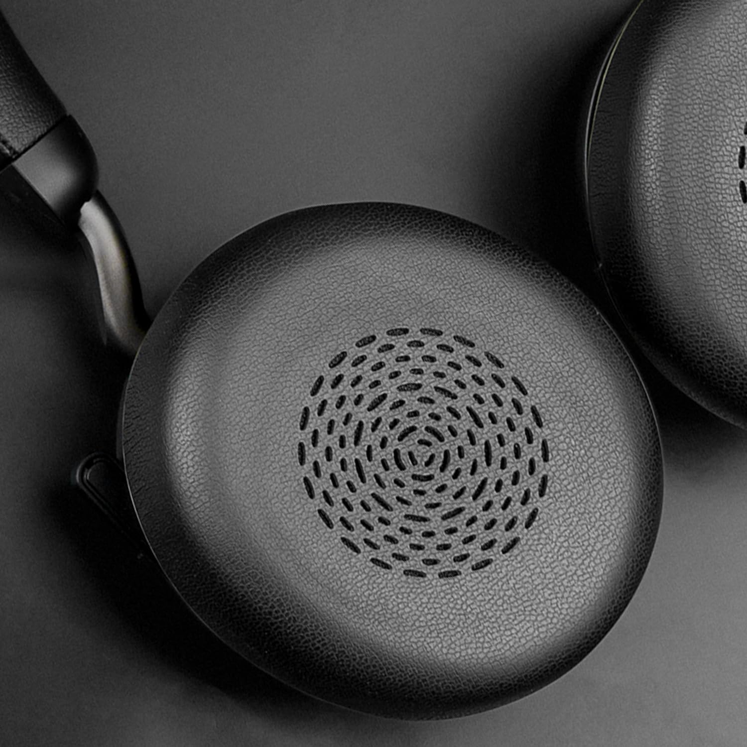 SOULWIT Replacement Ear Pads for Jabra Evolve2 75 Wireless Headset - Soft Protein Leather Cushions with Noise Isolation Foam (Black) | Perfect for Office, Gaming & Remote Work Comfort