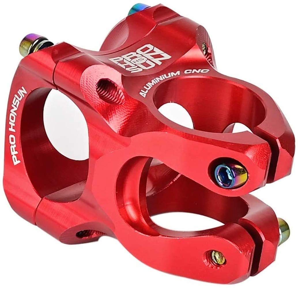 31.8mm 35mm Bicycle Stem - Lightweight Aluminum Alloy CNC Short Handlebar Stem Riser for MTB, BMX, DH, FR, Road & Mountain Bikes - Perfect for Commuting, Trail Riding & Cycling Accessories