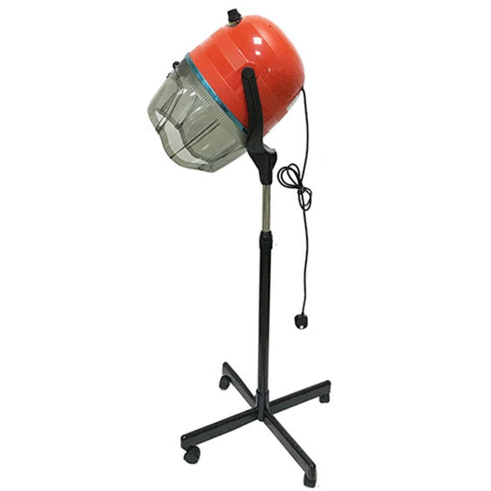 GAXQFEI Professional Portable Salon Hair Hood Dryer Stand with Universal Wheels - Adjustable Height, Timer & Temperature Control, 1100-1300W (Red) - Ideal for Home & Salon Hair Styling, Steaming & Drying