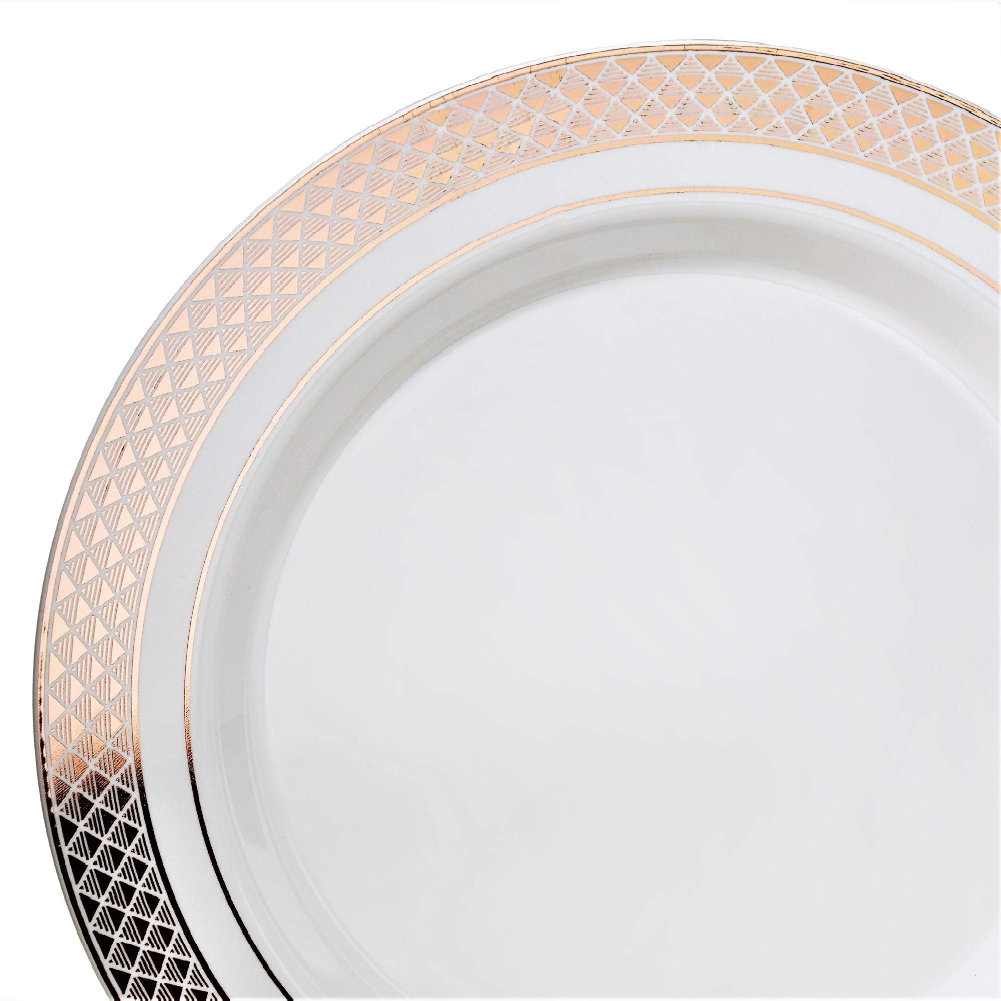 240-Pack Heavyweight Premium Disposable Plastic Plates Set for Weddings & Parties - 120 x 10.5