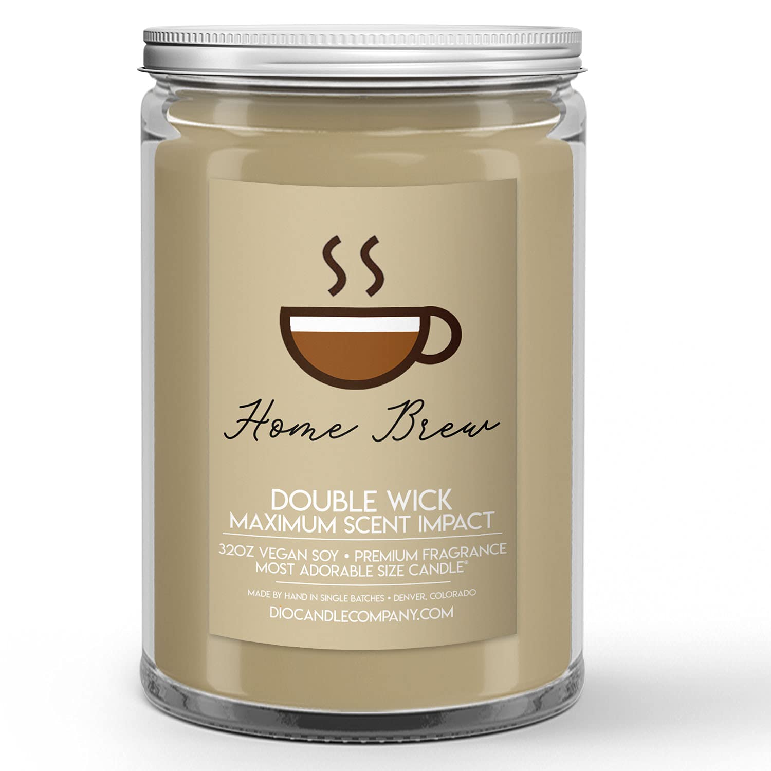Premium 32oz Soy Wax Candle - Caramel Chocolate Coffee Scent for Home Brew Aroma | Perfect for Relaxation, Meditation & Cozy Home Decor