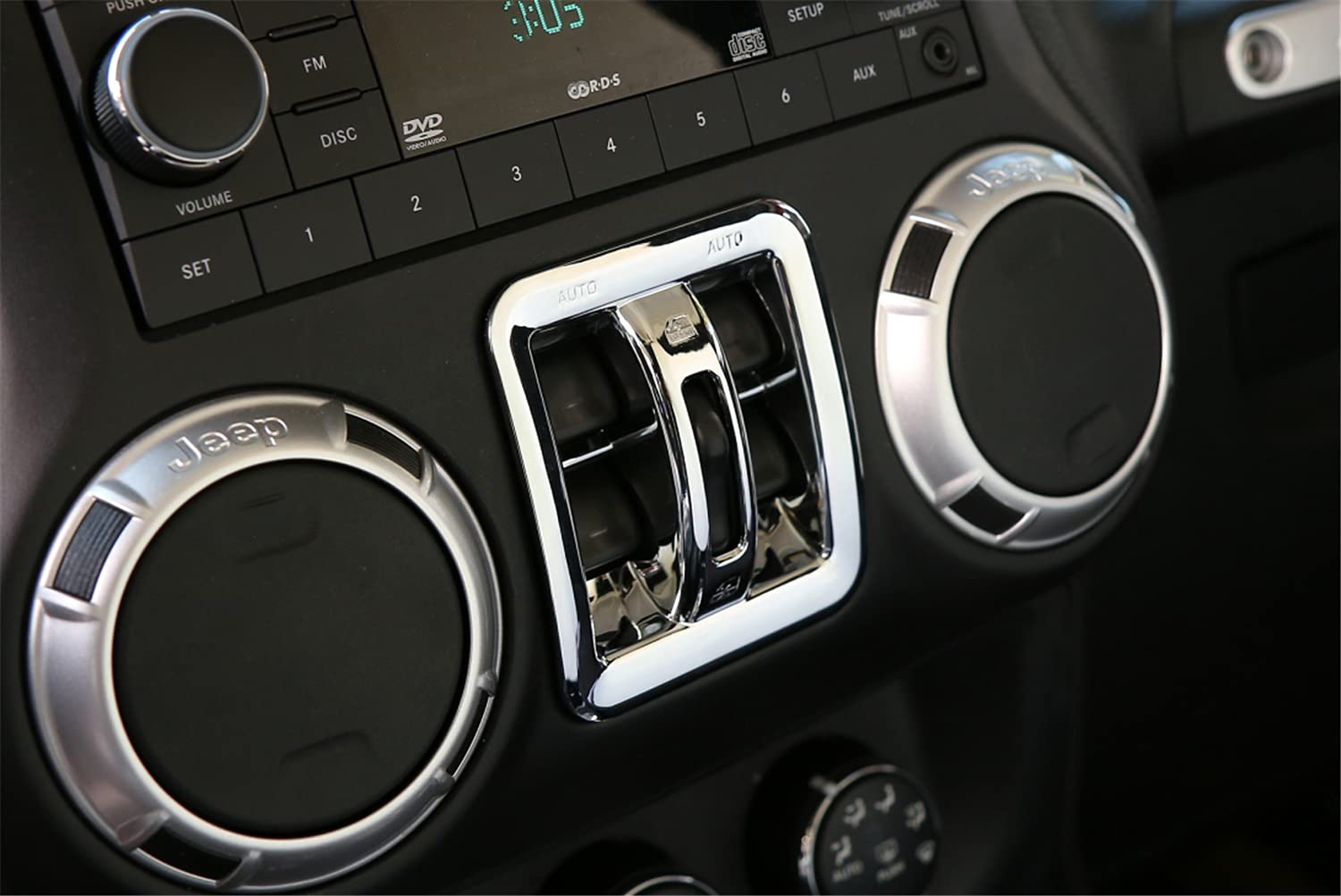 Jeep Wrangler JK JKU & Unlimited 4-Door Chrome Window Switch Button Cover Trim Frame (2011-2018) - Interior Accessories for Enhanced Protection & Style | Perfect for Off-Roading & Daily Driving