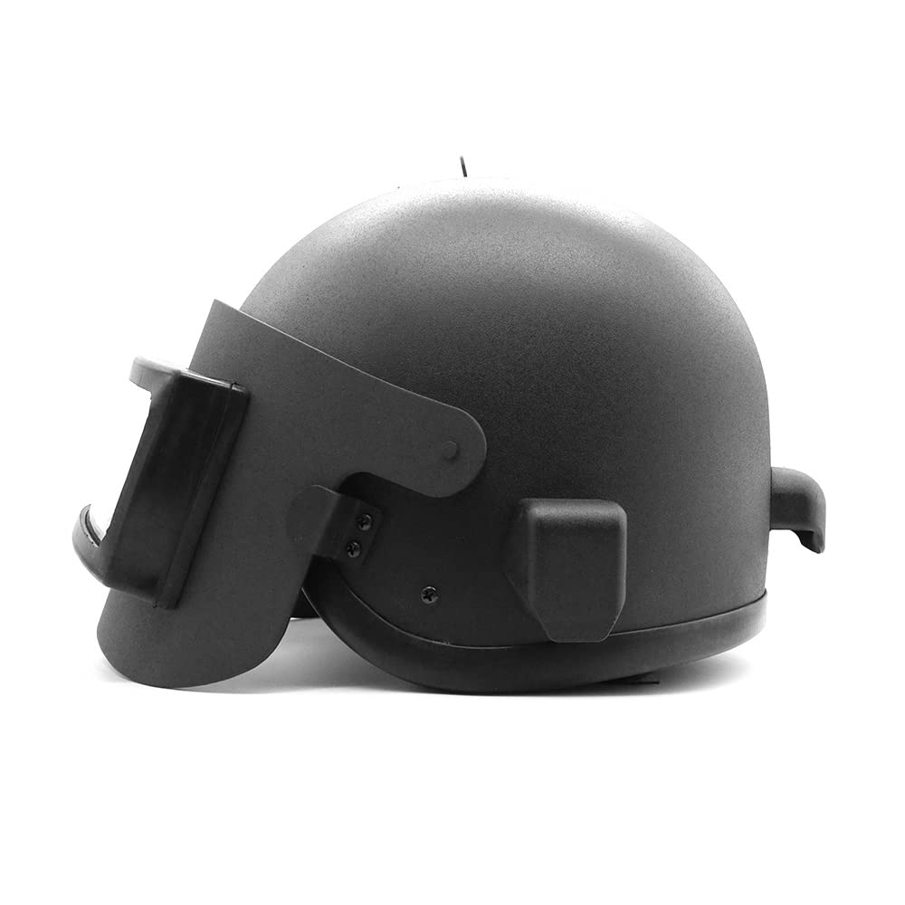 Russian Altyn Helmet Replica - FSB MVD Spetsnaz Tactical Steel Visor Helmet with Dummy Radio - Black Edition | Military Cosplay, Airsoft Gear & Special Forces Costume Accessory