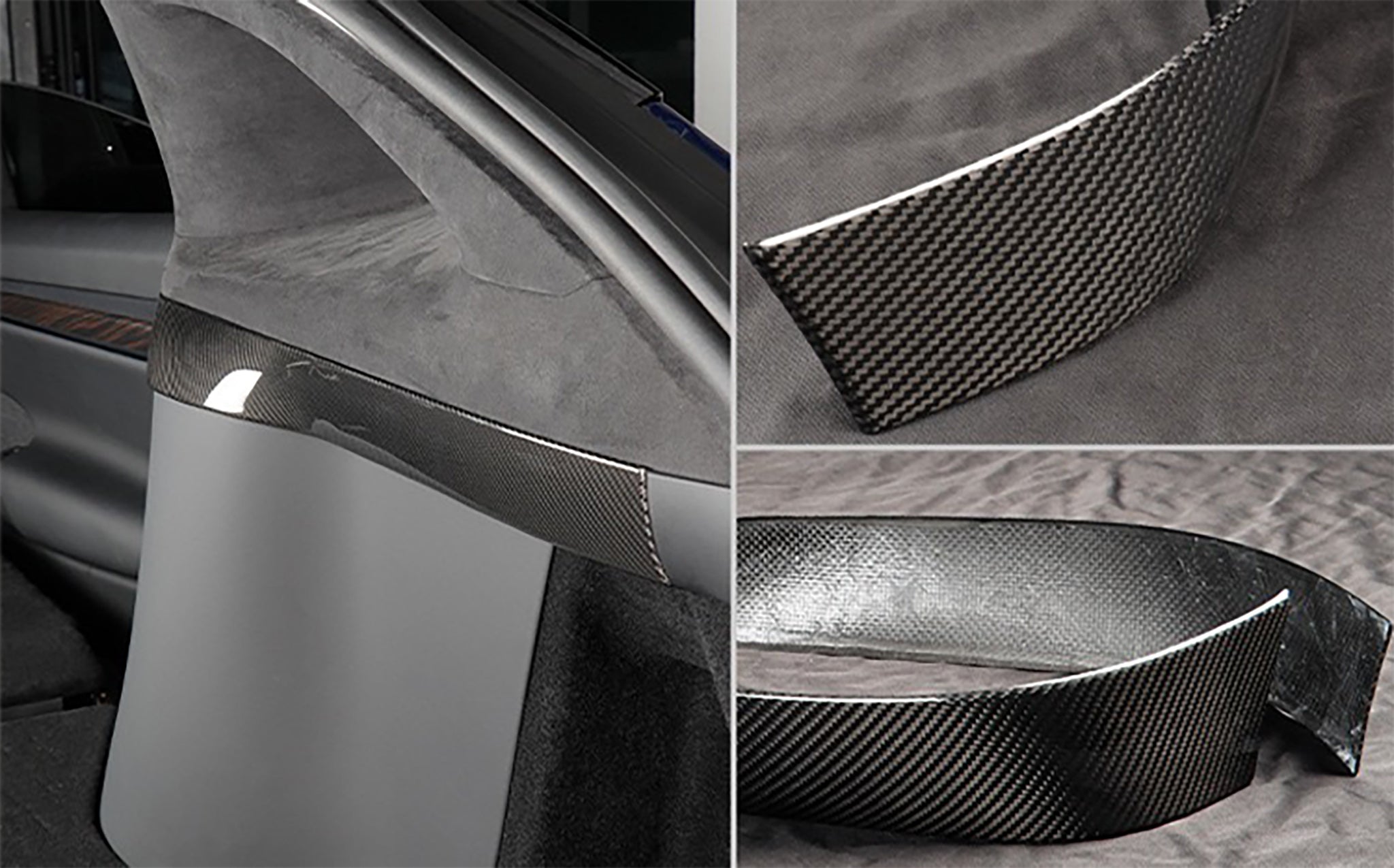 Premium Real Carbon Fiber Rear Trunk Side Trim Cover for Tesla Model X - Durable & Stylish Exterior Upgrade for Enhanced Protection & Luxury Look