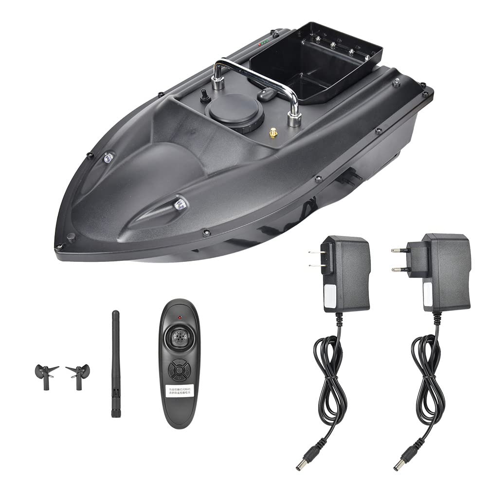 High Speed Remote Control Fishing Bait Boat with Fish Finder - Single Silo RC Lure Boat D13, Includes 2 Paddles & 1 Controller (US Warehouse) - Perfect for Lake, River and Ocean Fishing Adventures
