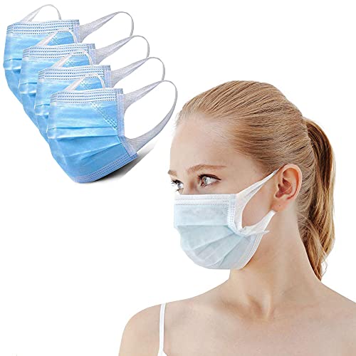 GreatDio® 1100-Pack 3-Ply Disposable Face Masks with Soft Ear Loops - 98.5% BFE & 90% PFE Protection - Adjustable Nose Wire (Blue) | Ideal for Daily Commute, Office, Travel & Public Safety