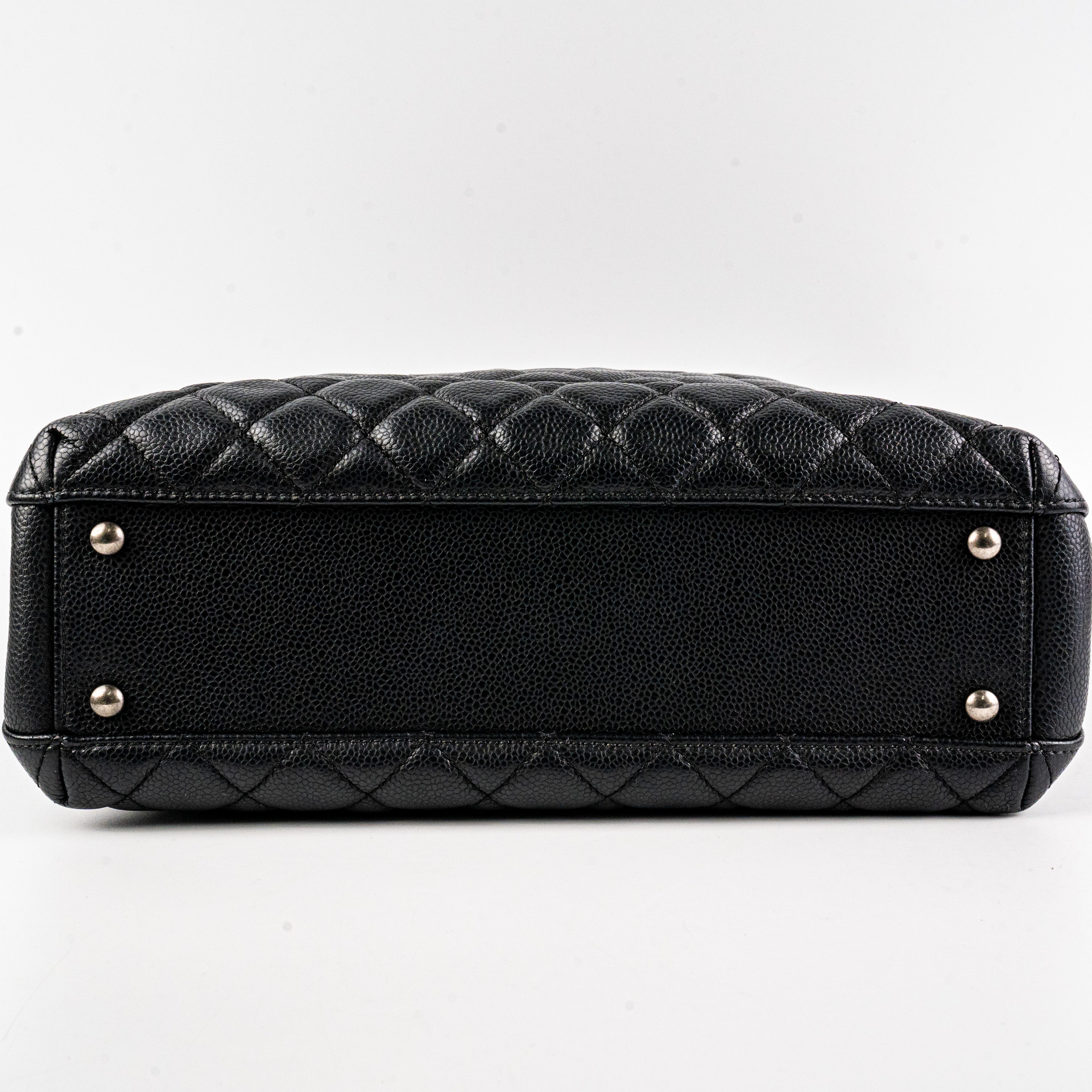 Chanel Caviar Leather Shoulder Tote Bag - Classic Black Handbag for Women | Perfect for Work, Travel & Everyday Luxury