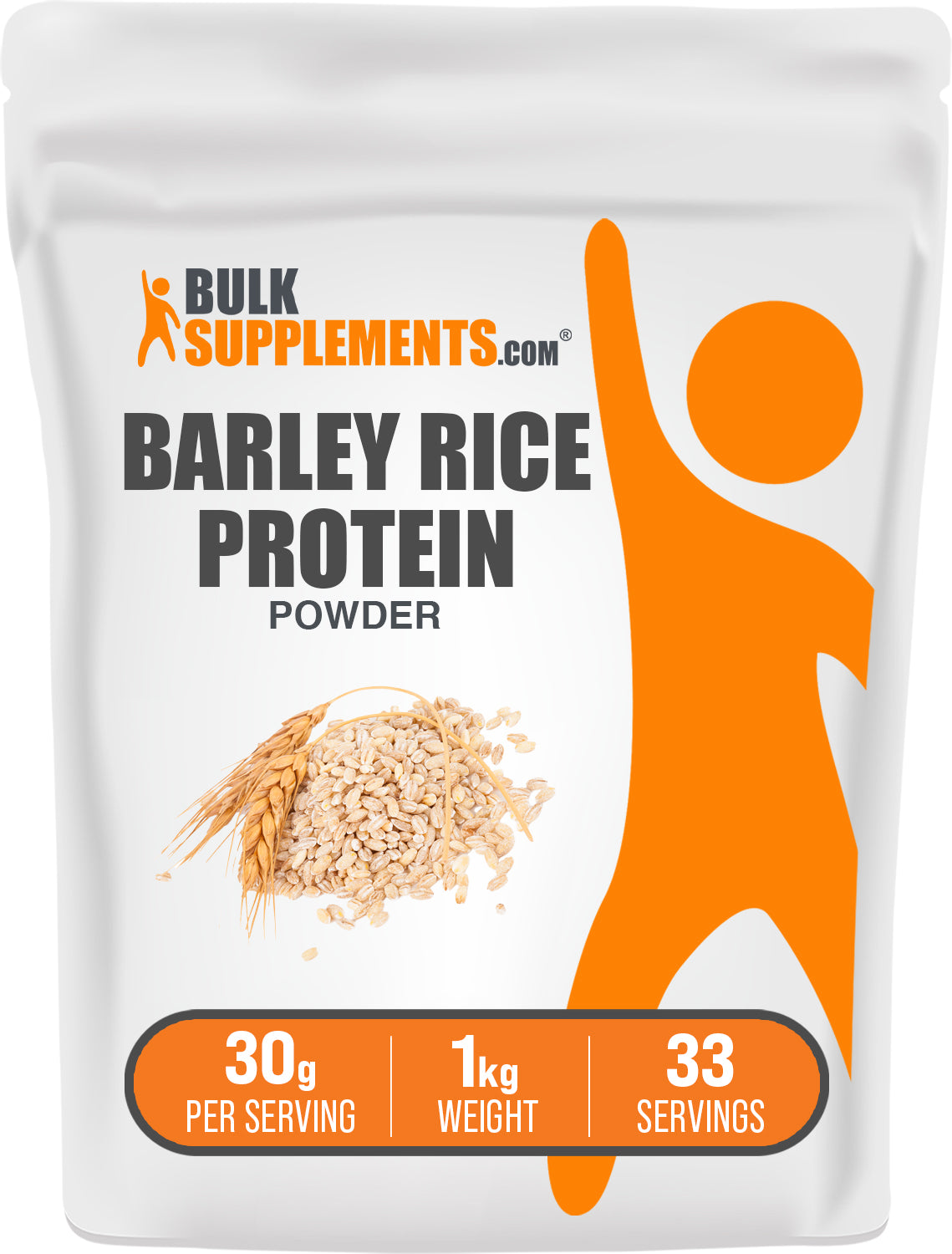 Organic Barley Rice Protein Powder - Plant-Based Vegan Protein Supplement for Smoothies, Baking & Post-Workout Recovery - Gluten-Free & Non-GMO