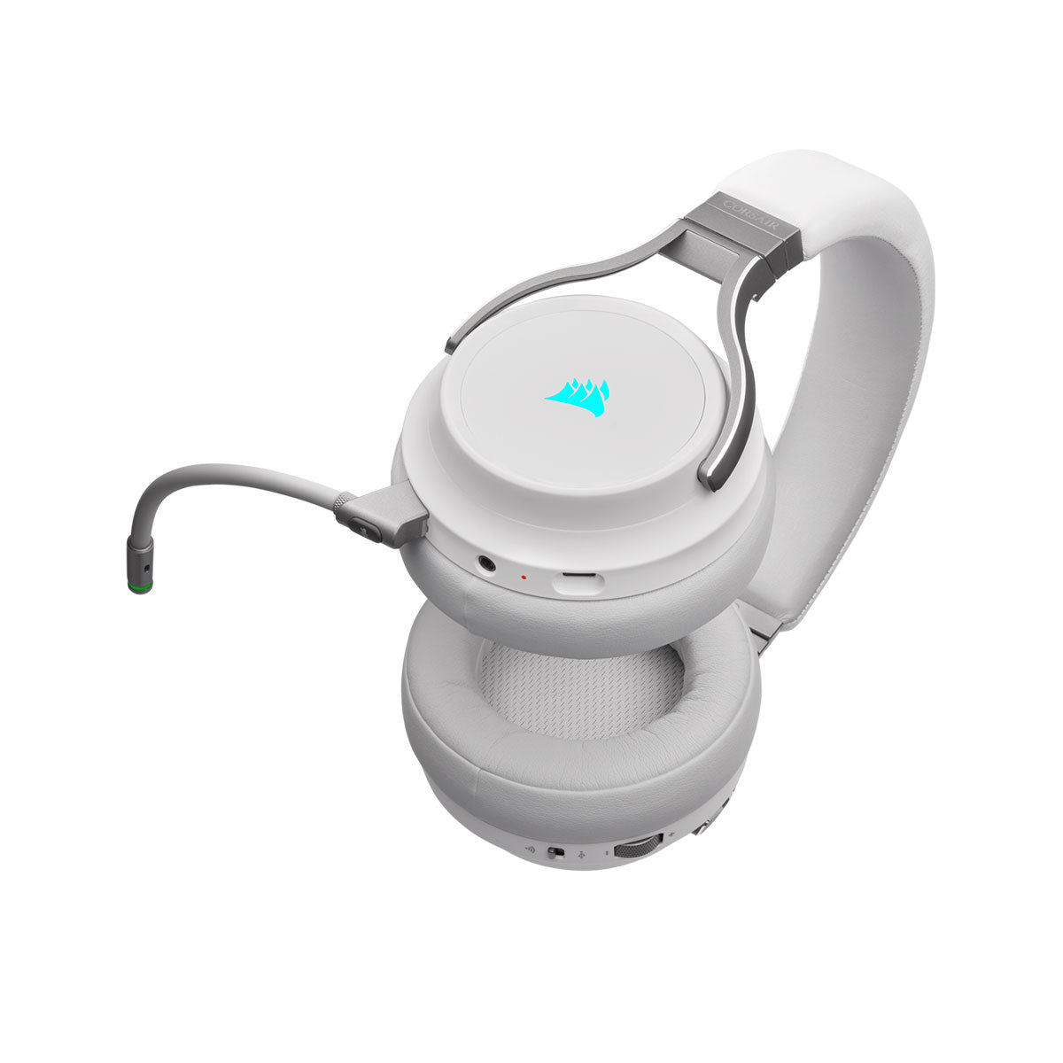 Corsair VIRTUOSO RGB Wireless Hi-Fi Gaming Headset with Microphone - White | Premium Sound for PC, PS5, Xbox & Streaming | Comfortable Over-Ear Design for Long Gaming Sessions
