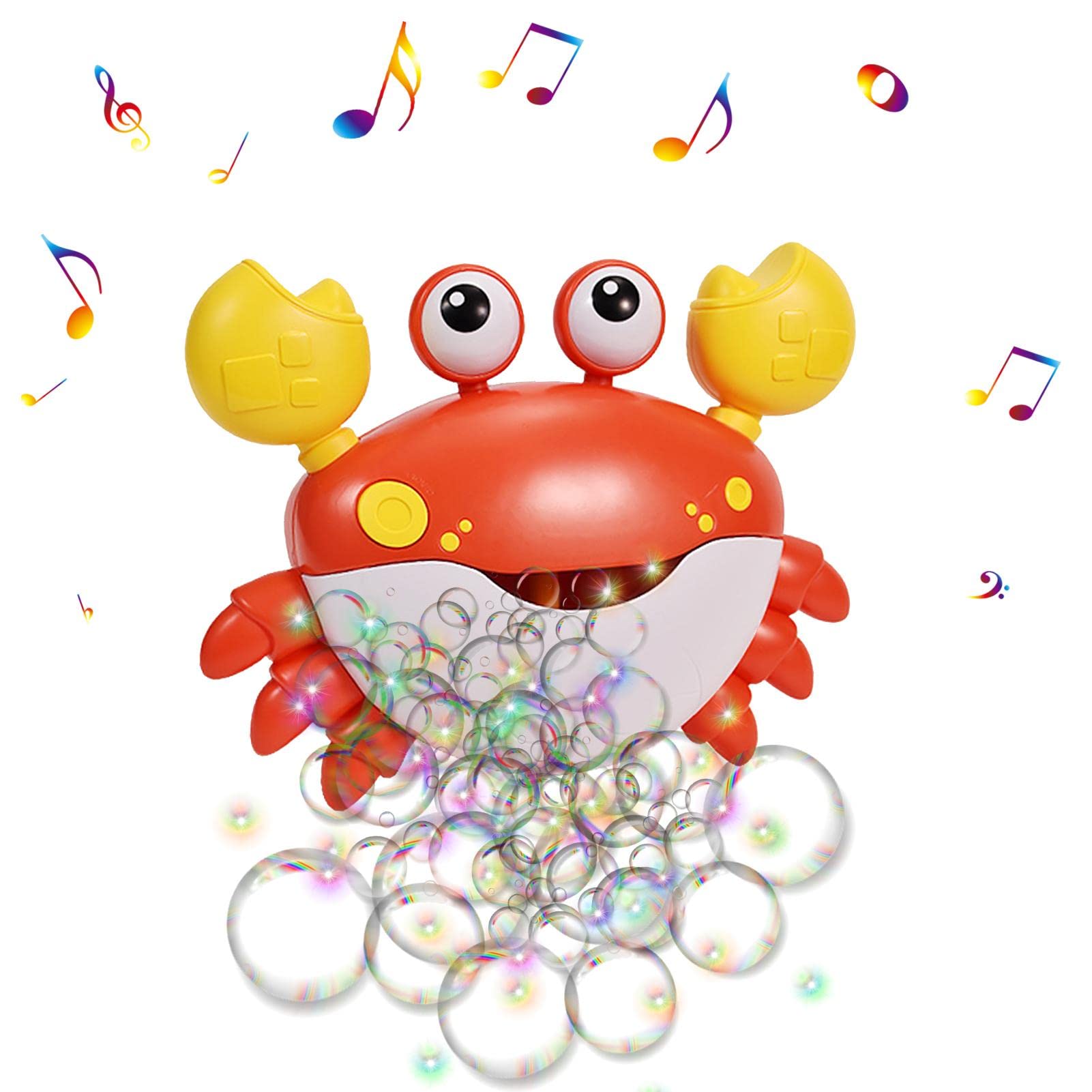 Durable Bubble Bath Crab Toy with Music & Suction Cups - Fun Bathtub Water Play for Kids Ages 3+ | Perfect Bath Time Companion for Toddlers & Preschoolers