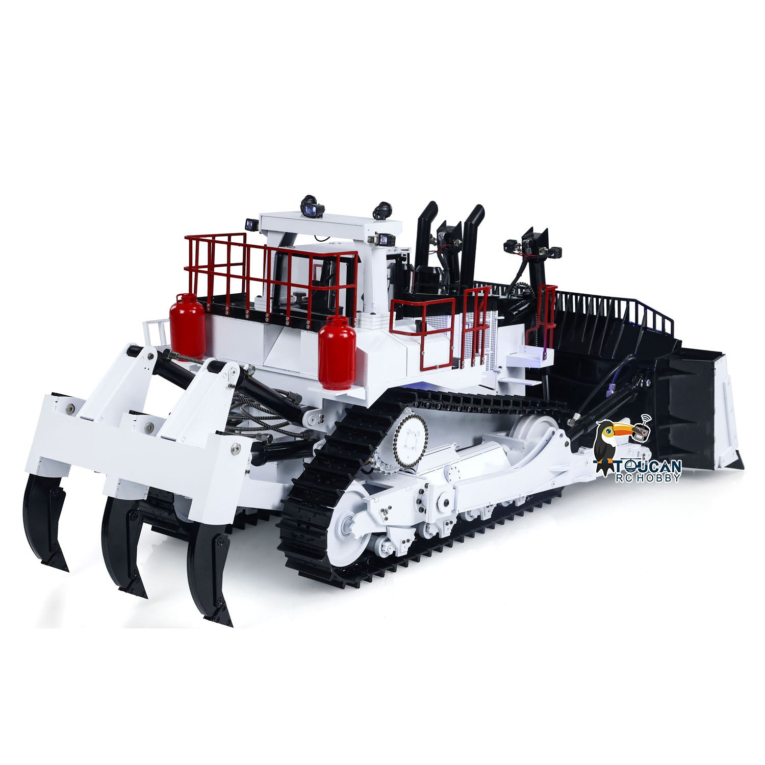 1/14 Scale D11T RC Hydraulic Bulldozer with 3 Plow - Heavy Duty Remote Control Dozer with Sound, Light & Smoke - Pre-Assembled & Painted - Perfect for Construction Enthusiasts & Collectors