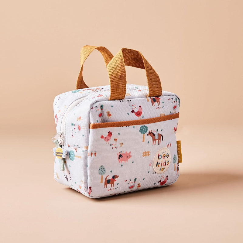 Farm Themed Insulated Lunch Bag - Reusable & Leakproof Cooler Lunch Box for Kids & Adults - Perfect for School, Work, Picnics & Outdoor Activities