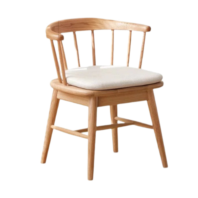 22.0x20.5x28.0 inch / 56x52x71 cm / Natural Wood color / Oak soft chair pear white - rotating legs